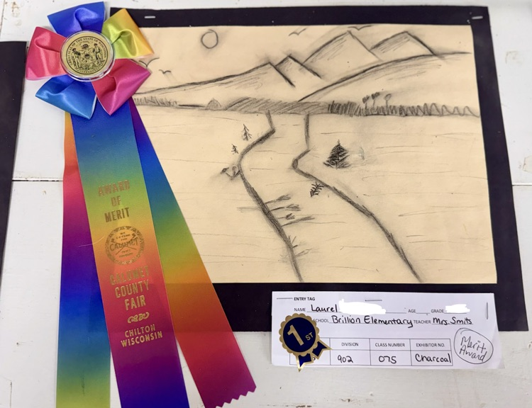 Brillion Elementary students’ artwork at the Calumet County Fair