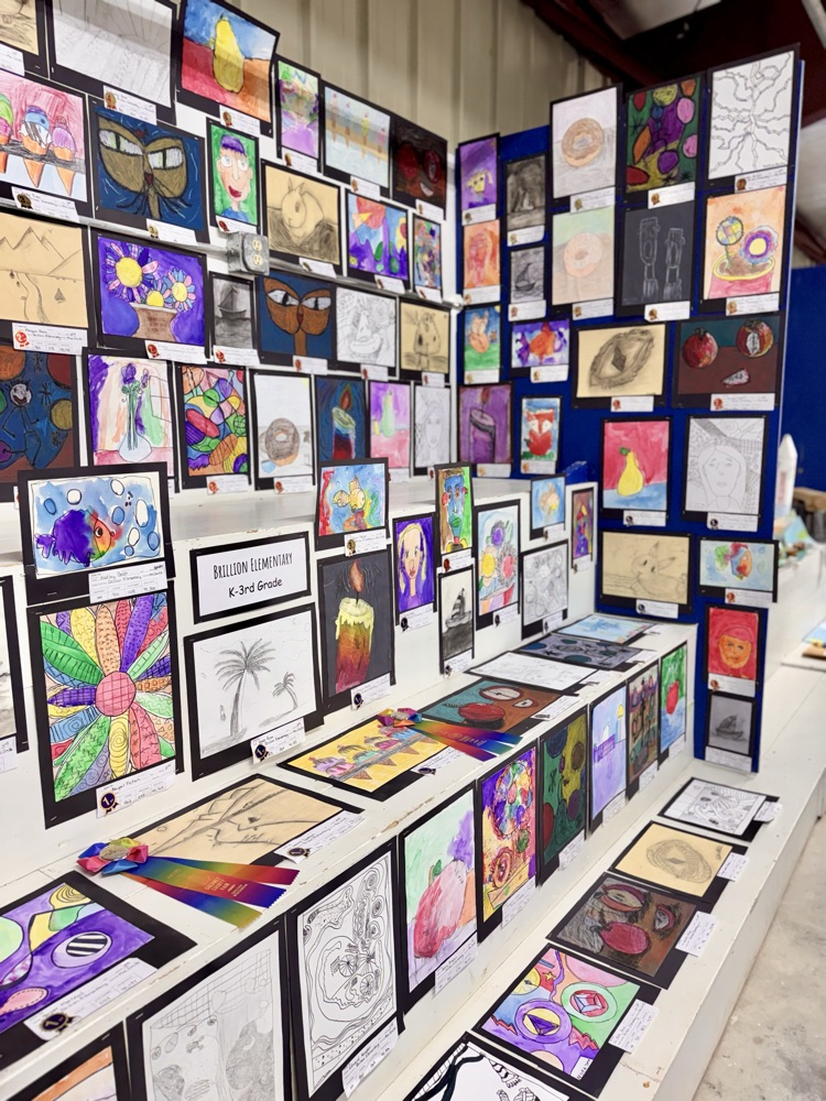 Brillion Elementary students’ artwork at the Calumet County Fair
