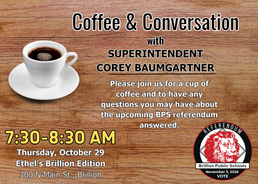 coffee meeting with Superintendent Baumgartner