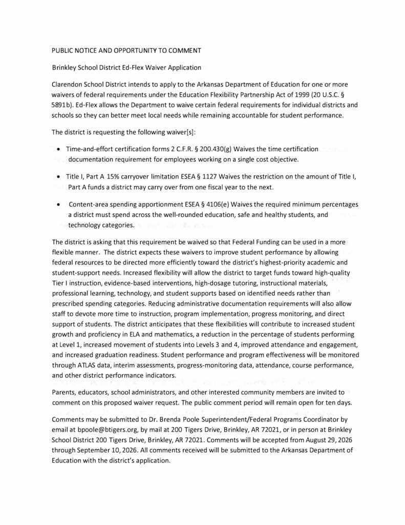 Ed-Flex Waiver