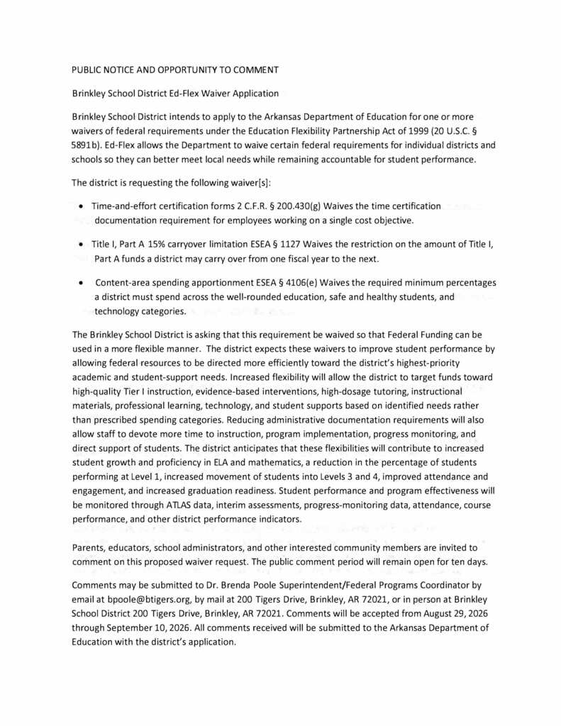 Ed-Flex Waiver