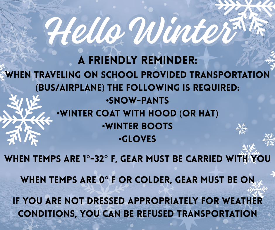 Winter Weather Reminder