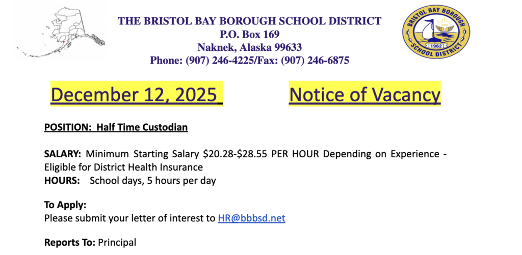 Afternoon Custodial Opening