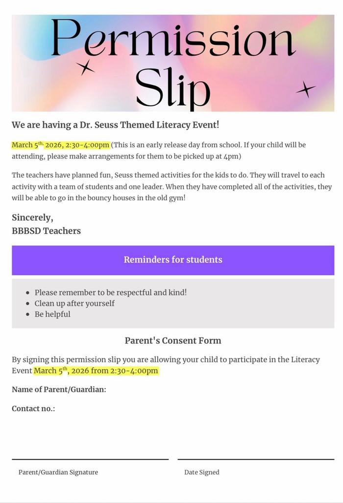 Permission Slip