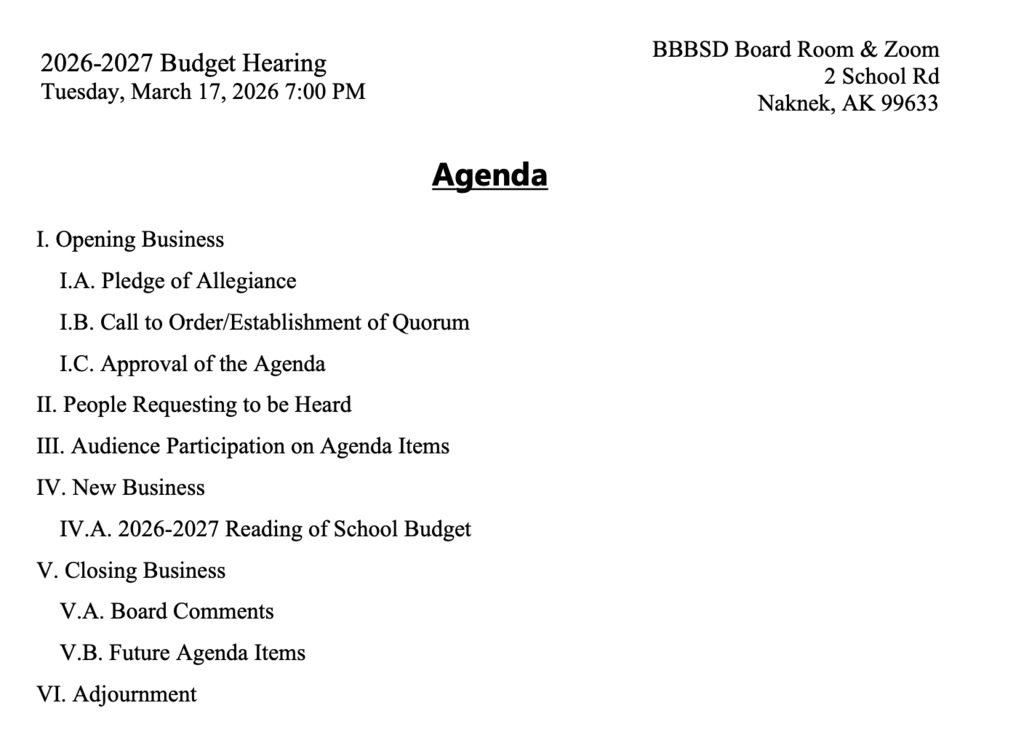 Budget Hearing - 7:00 PM - March 17, 2026