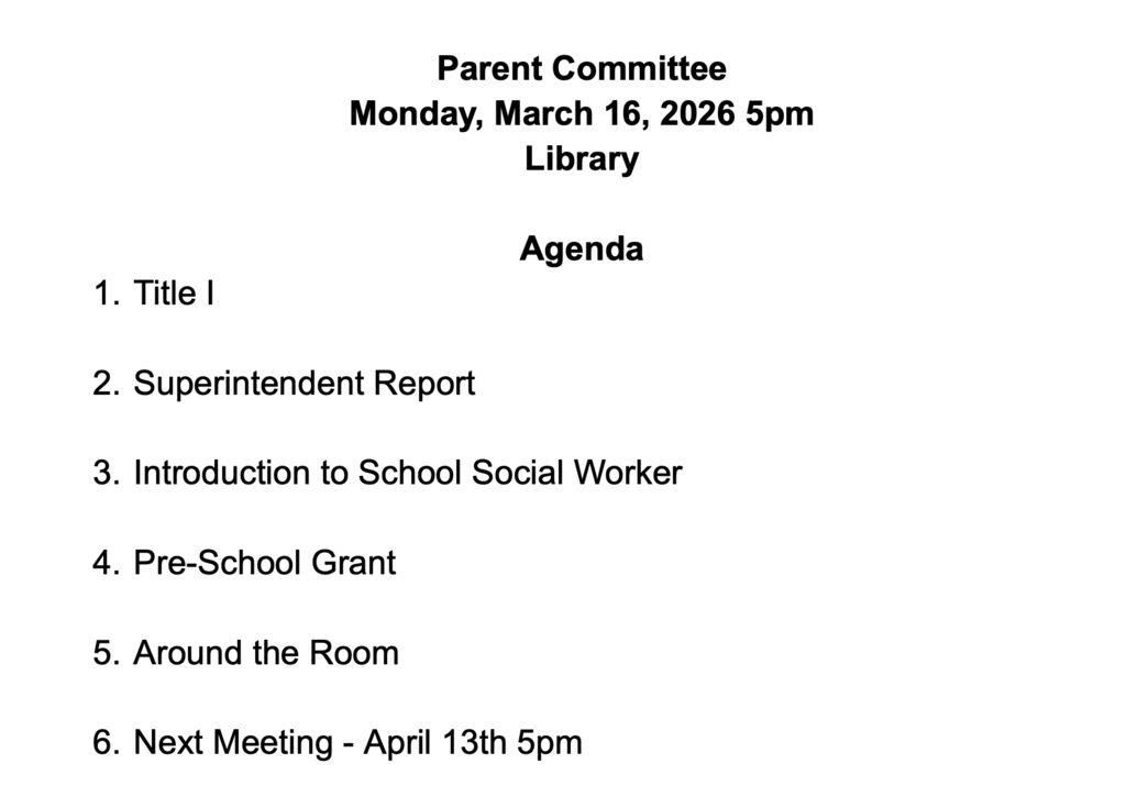 March Parent Committee