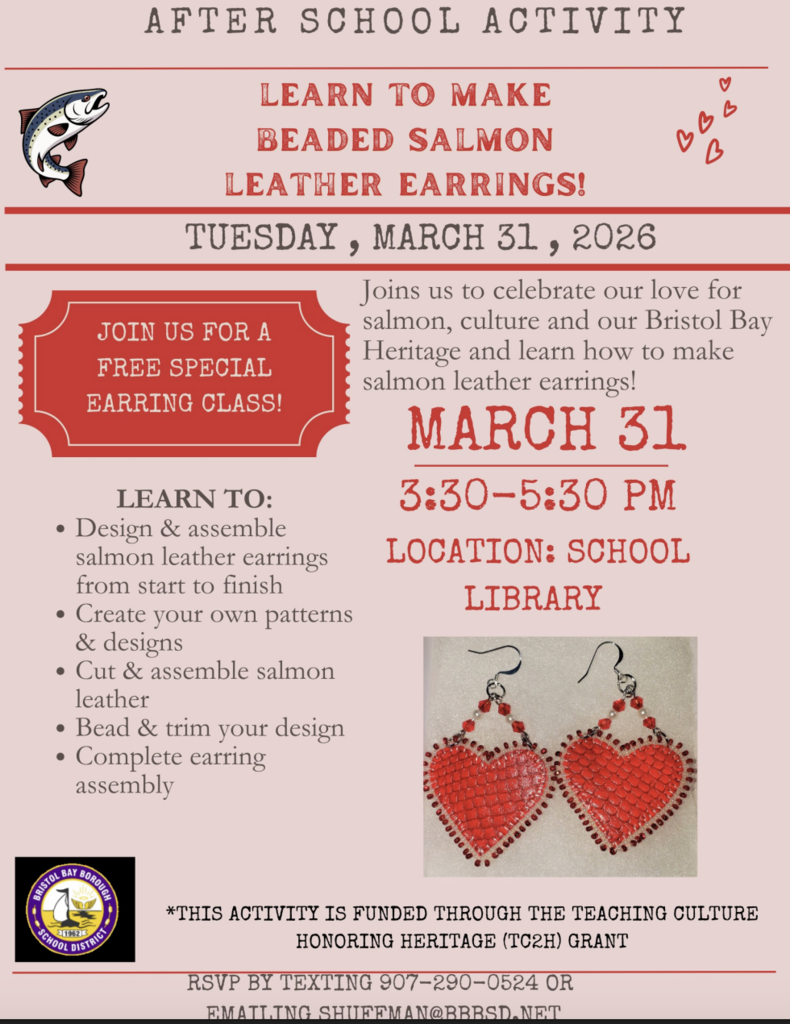 Beaded Salmon Leather Earrings