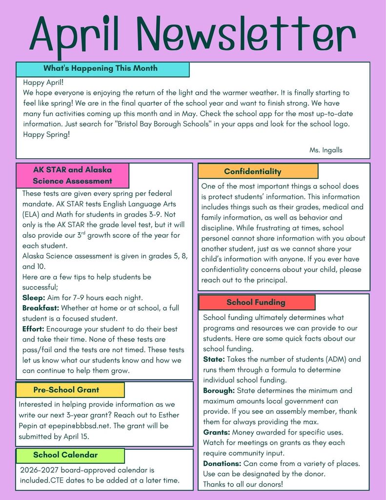 April Newsletter
