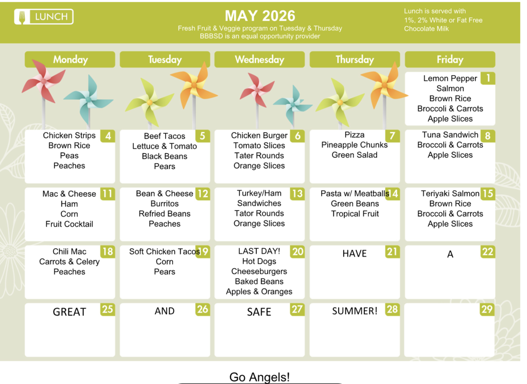 May Menu