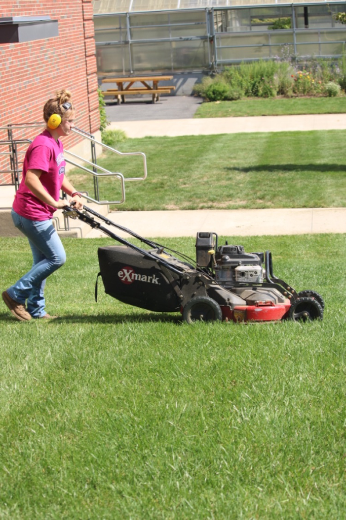Seniors in LDC learning about sports turf management