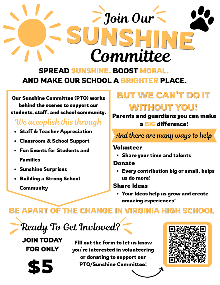 Join the VHS Sunshine Committee!