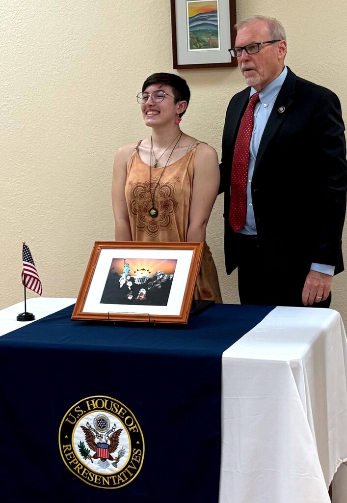 Moira McKenzie was recognized as the First Place winner for the Ninth District Congressional Art Contest.