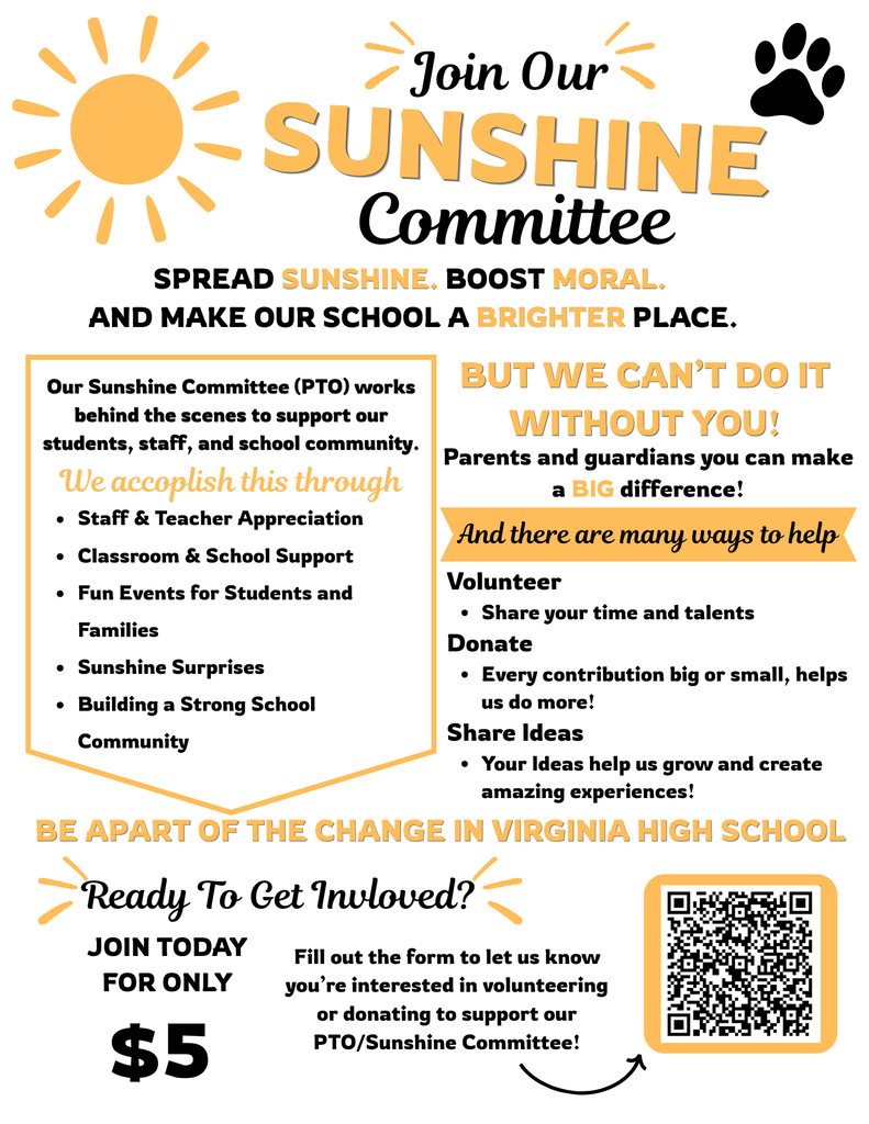 Join the VHS Sunshine Committee!