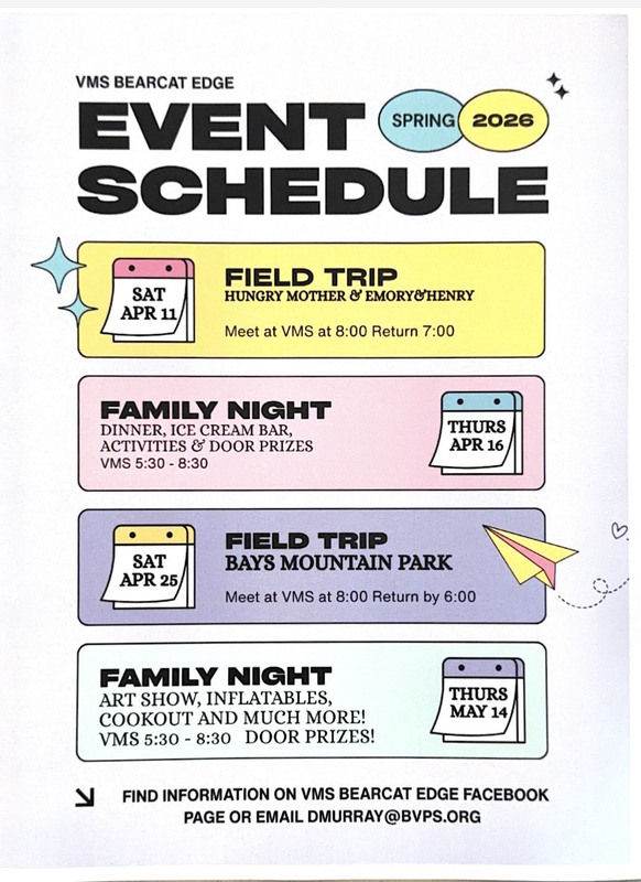 VMS - Bearcat Bridge Schedule