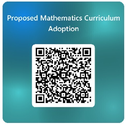QR Code for Math Textbook Adoption