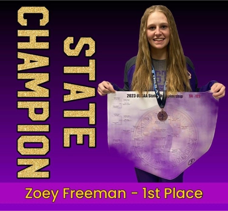 Zoey Freeman-State Wrestling Champion