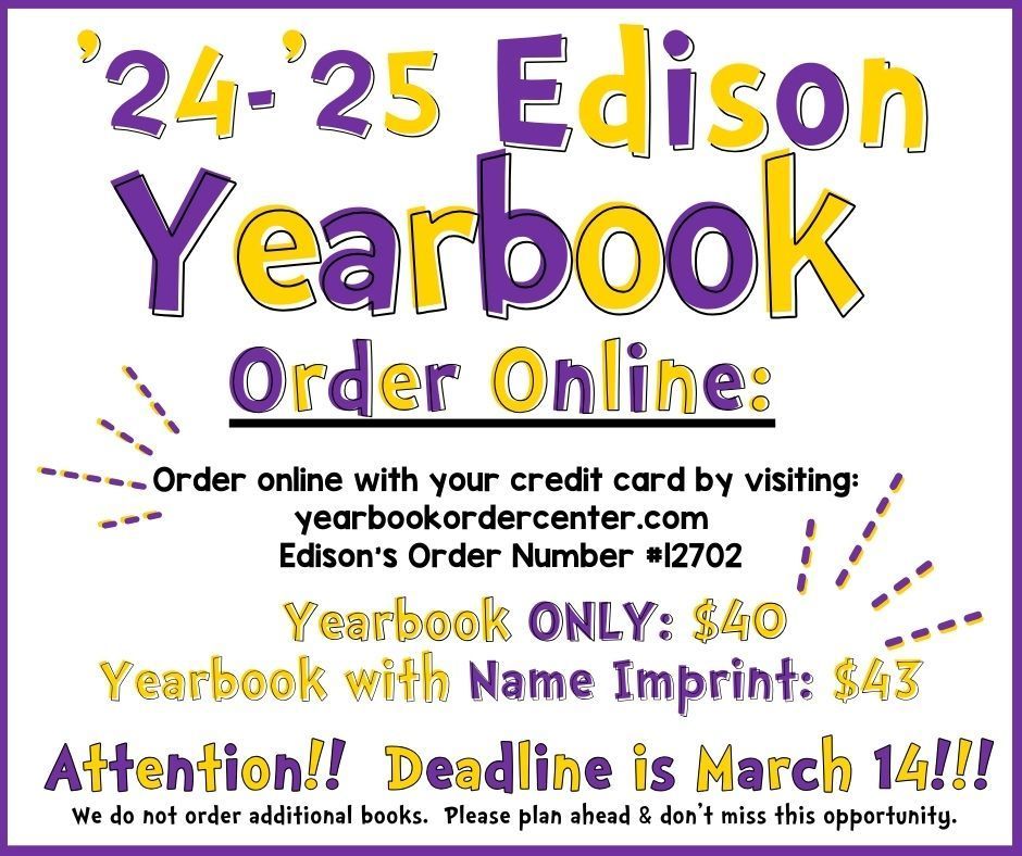 Yearbook Order Notice