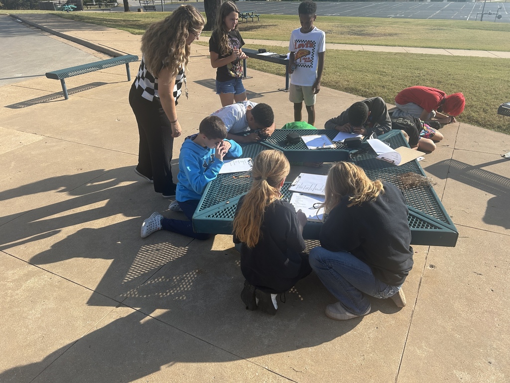 6th Graders Exploring Microscopic Structures Outside