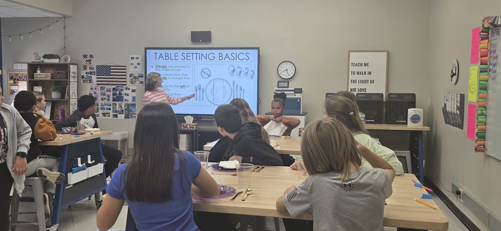 6th Grade Careers learn Table Setting Skills