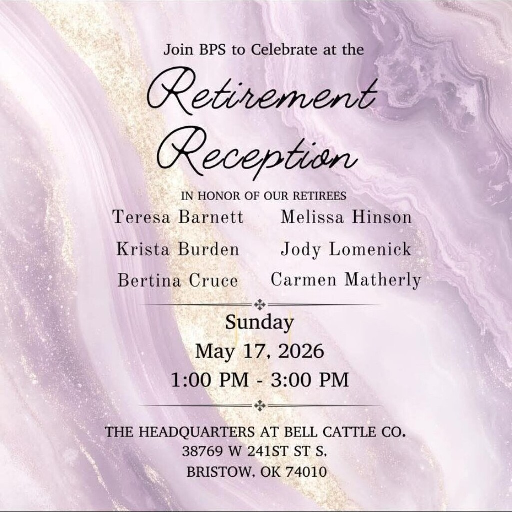 Bristow Public School Retirement Reception