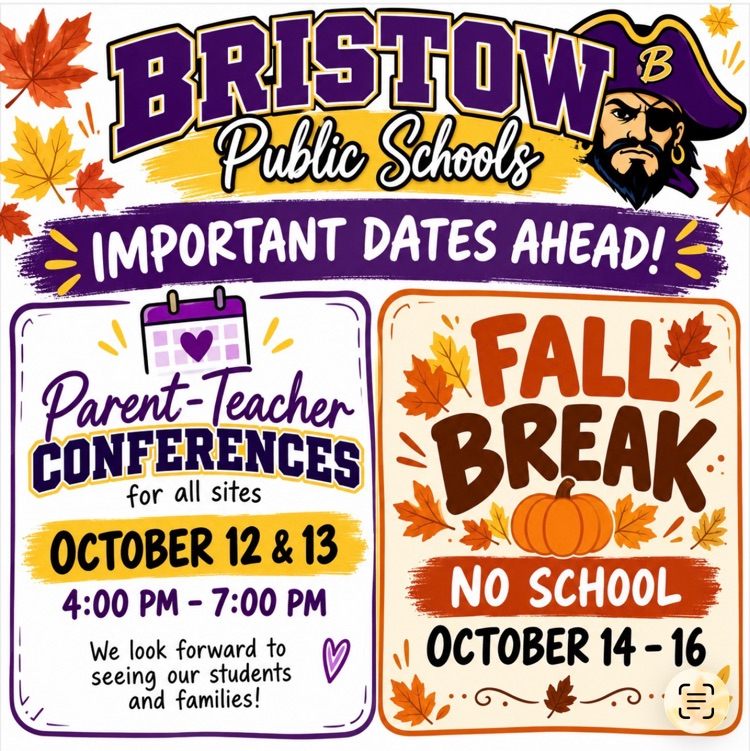 P/T conferences and fall break announcement 