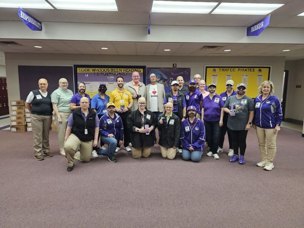 Teachers Dressed Up for Principal's Day