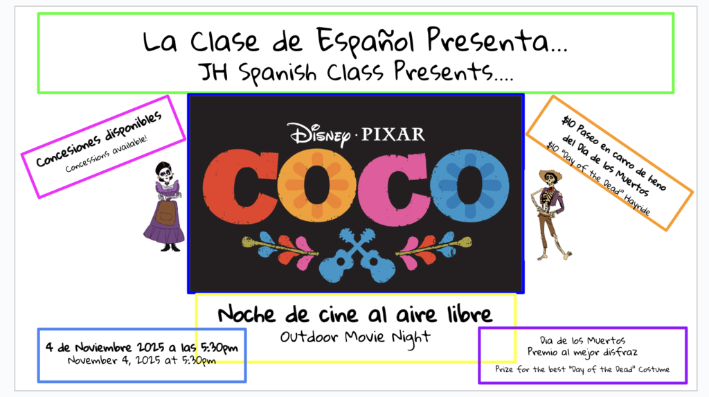 JH Spanish Class Presents….La Clase de Español Presenta…