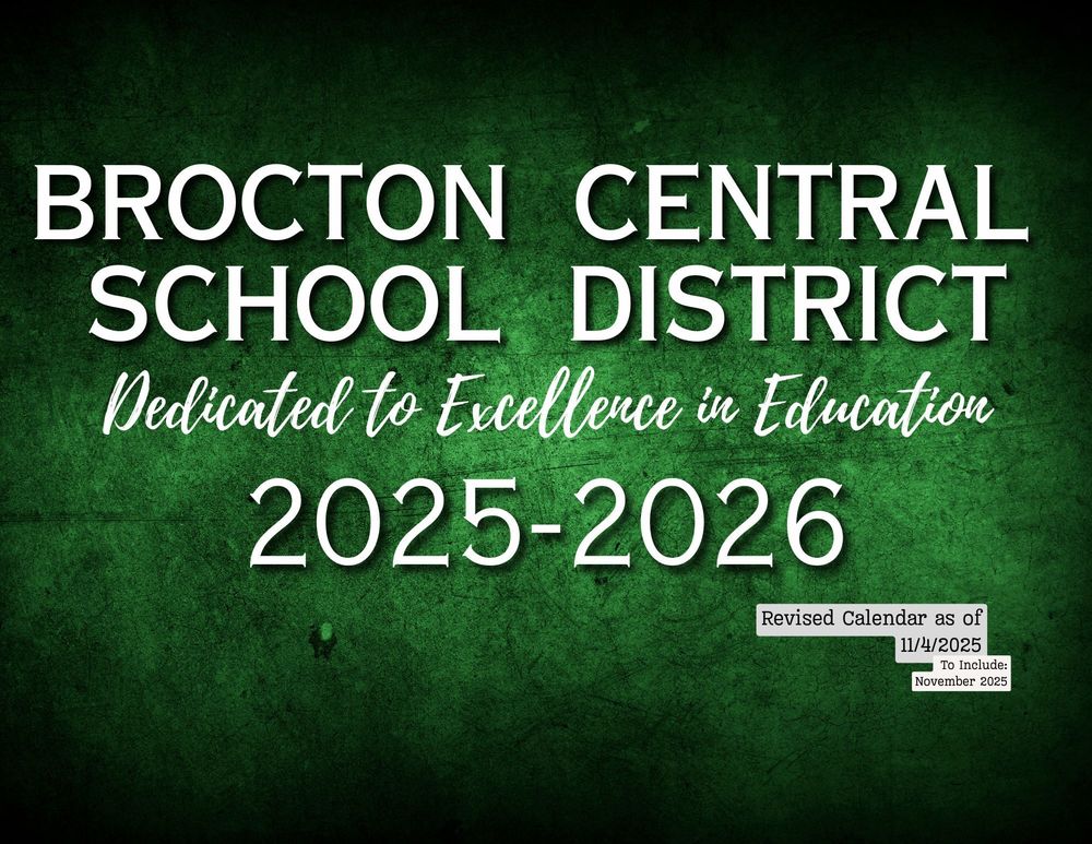 Brocton CSD: Revised Calendar as of 11-4-25- November 2025