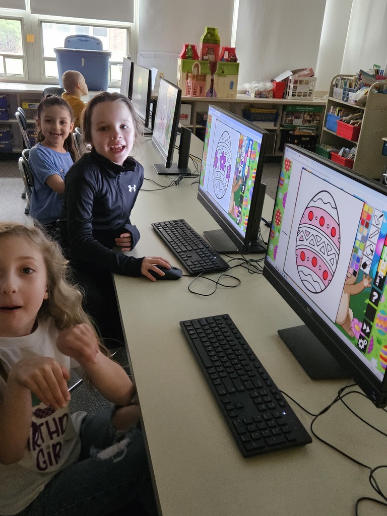 students at computers