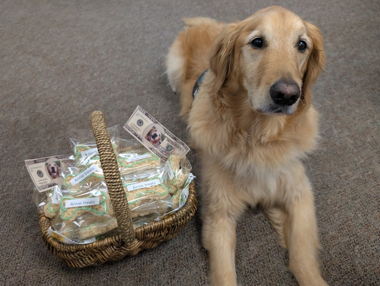 Arnie with treats
