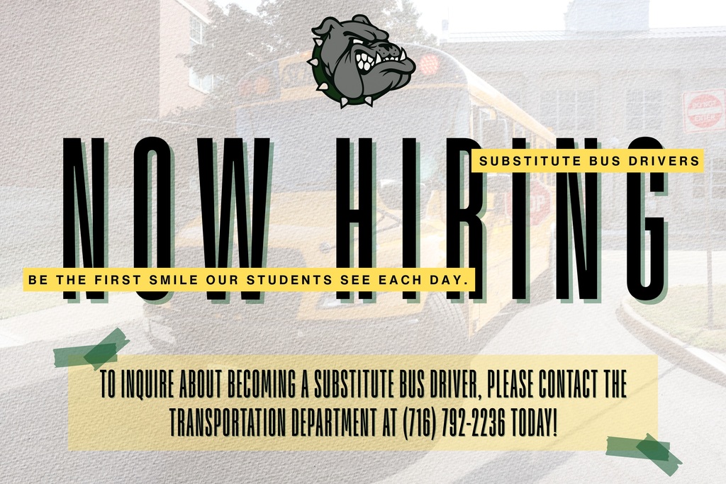 Now Hiring Substitute Bus Drivers