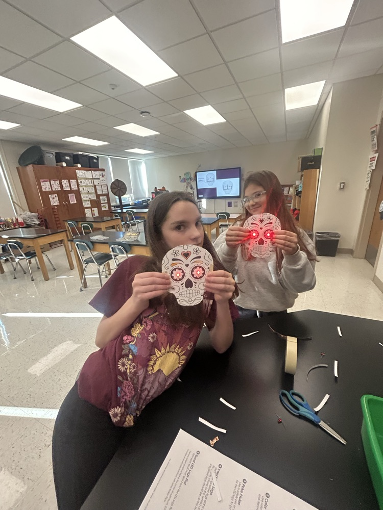 grade 5 paper circuit sugar skull stem