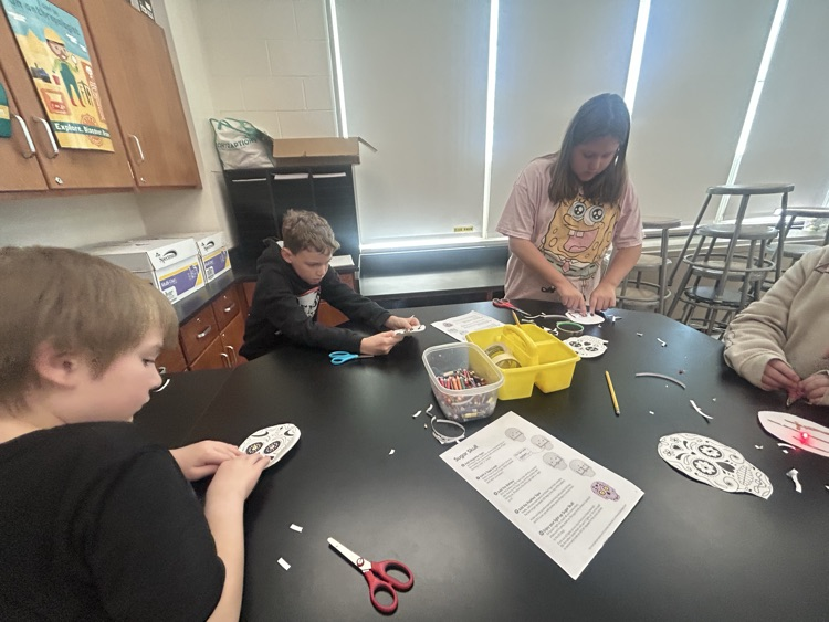 grade 5 paper circuit sugar skull stem