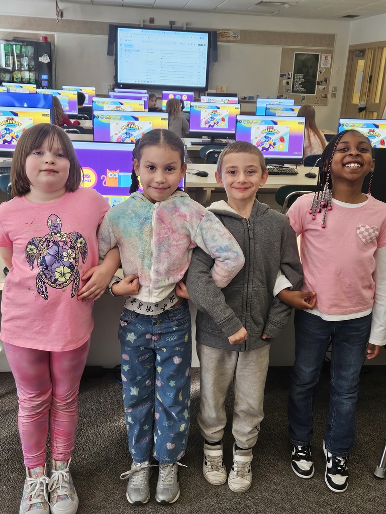 First graders help out! 