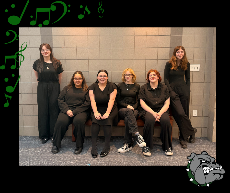 Students seated in their concert black for All-County.