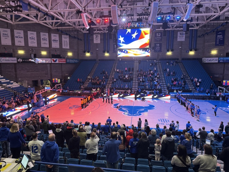 the UB court during the national anthem 