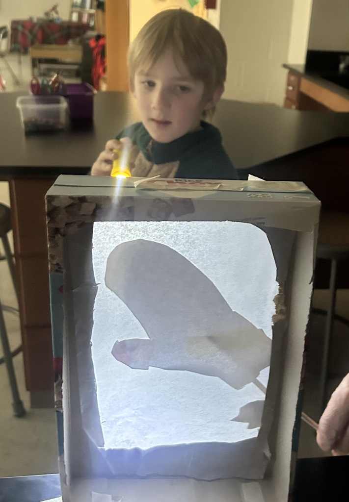 First Grade Mitten Shadow Puppet Project