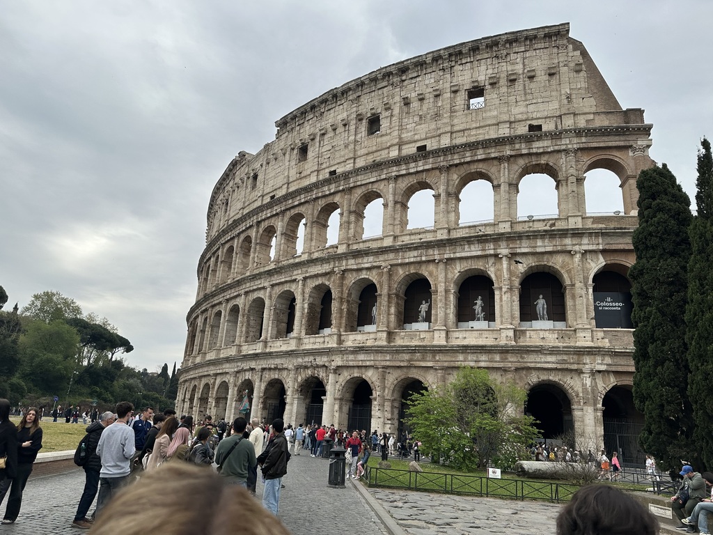 The Roman Colosseum, kept up in the ruins, in Rome