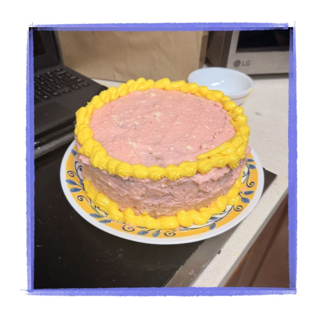 Pink and Yellow cake