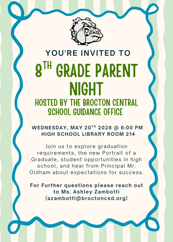 8th Grade parent night tonight