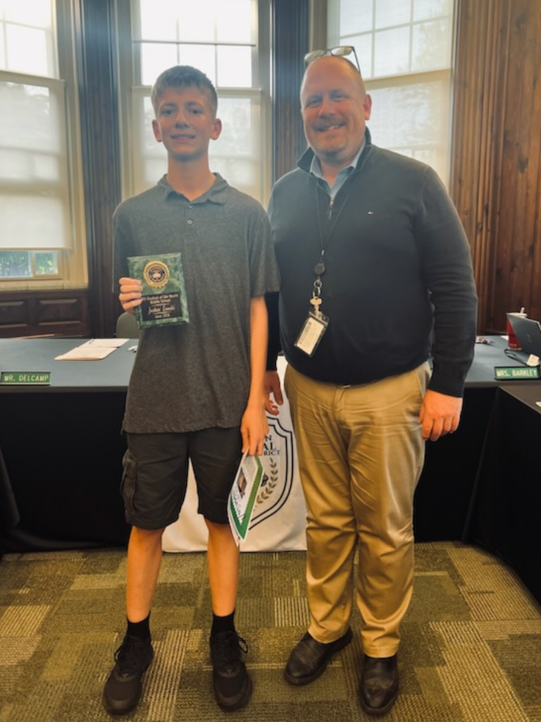 June 2026 Middle School Student of the Month