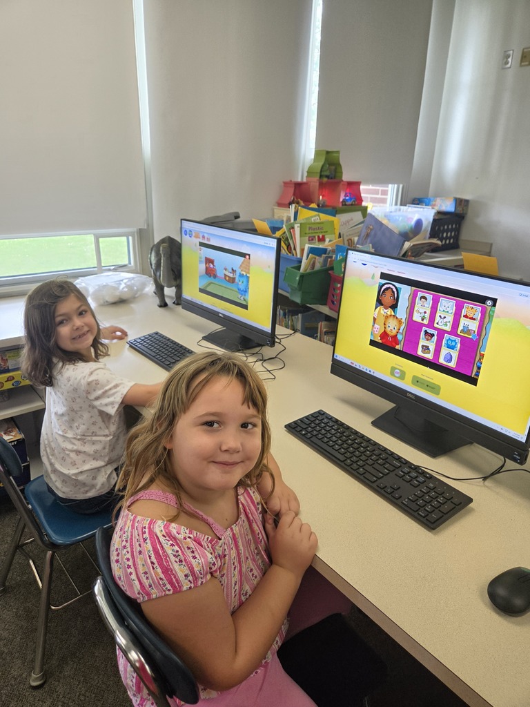 Students at computers