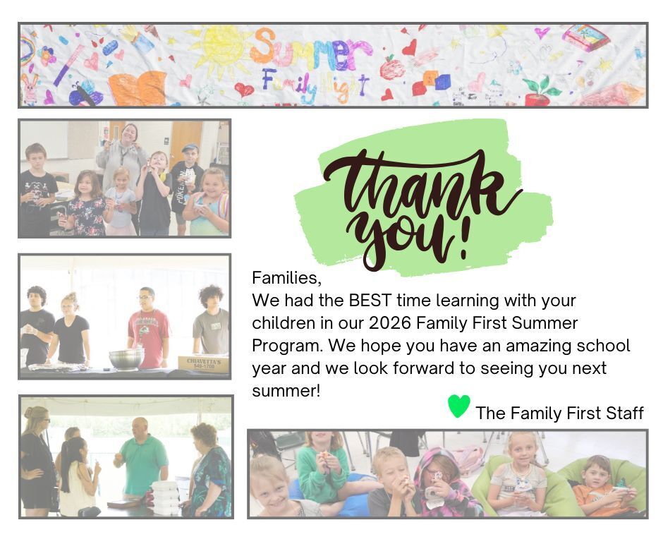 Thank you to parents for a successful 2026 Family First Summer Learning Program