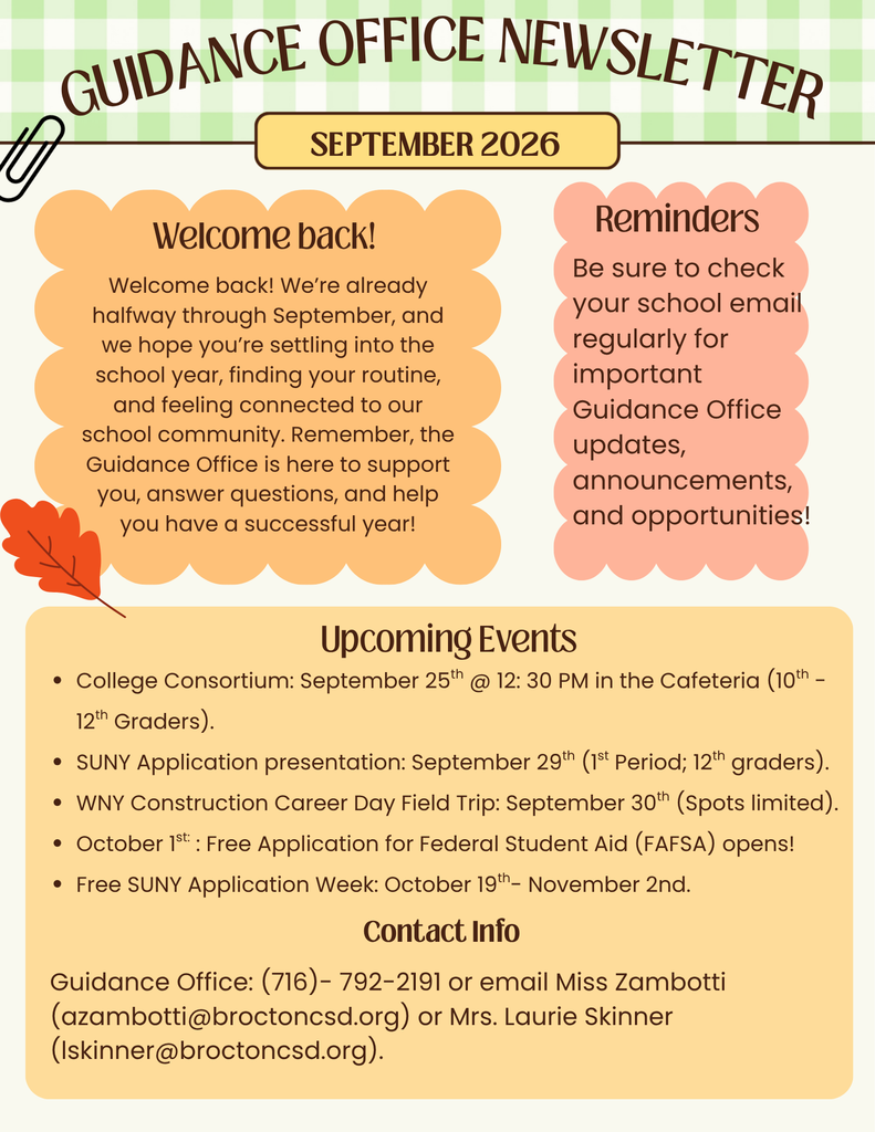 Guidance Office Newsletter