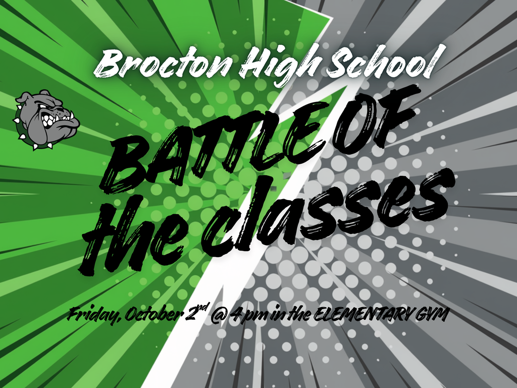 Battle of the Classes on a Green and Grey Background
