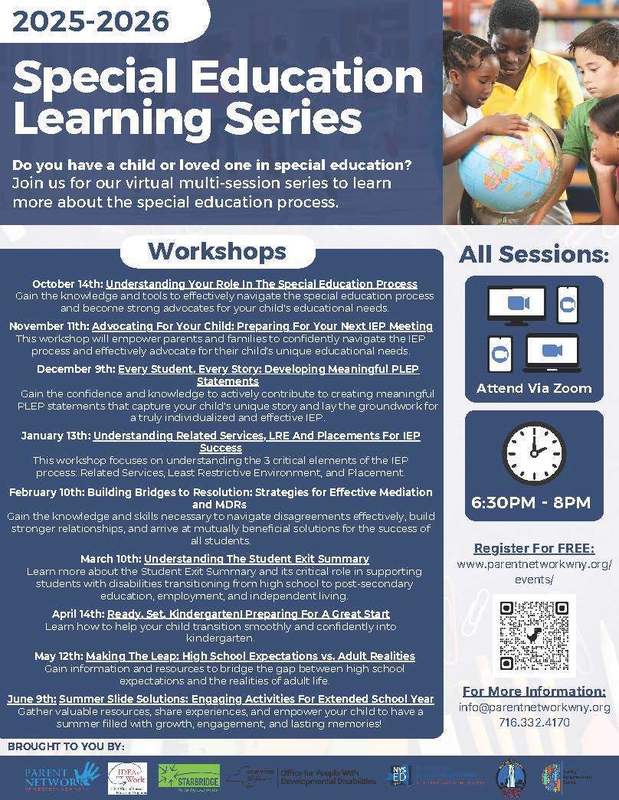 special ed learning series flyer