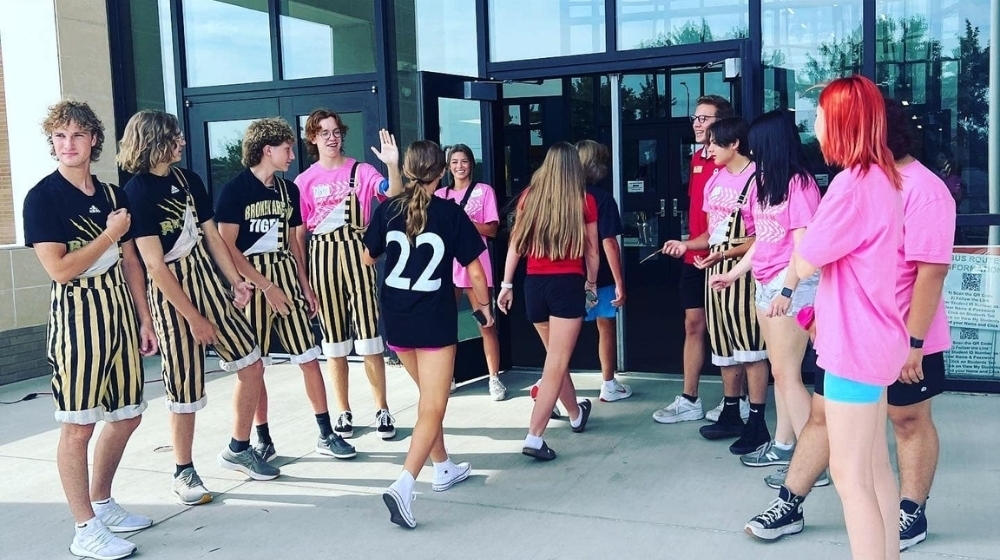 Students entering high school for Tiger Camp.