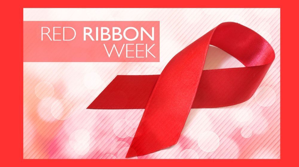 Picture of a red ribbon for Red Ribbon week.