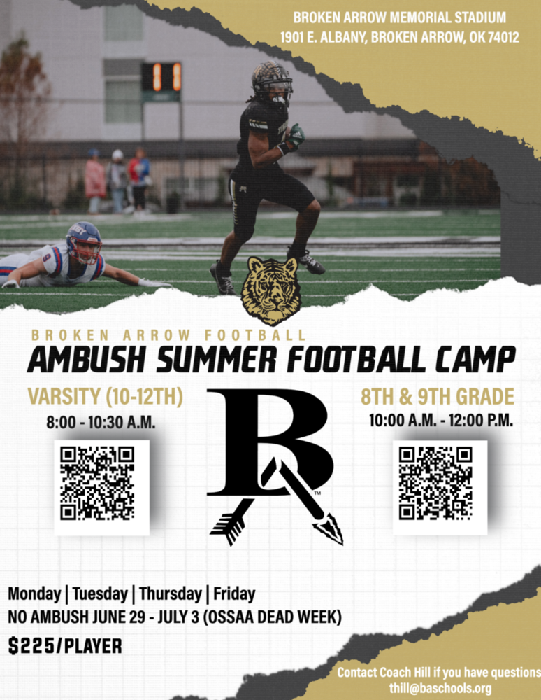 Broken Arrow Football: Ambush Summer Camp – 2026