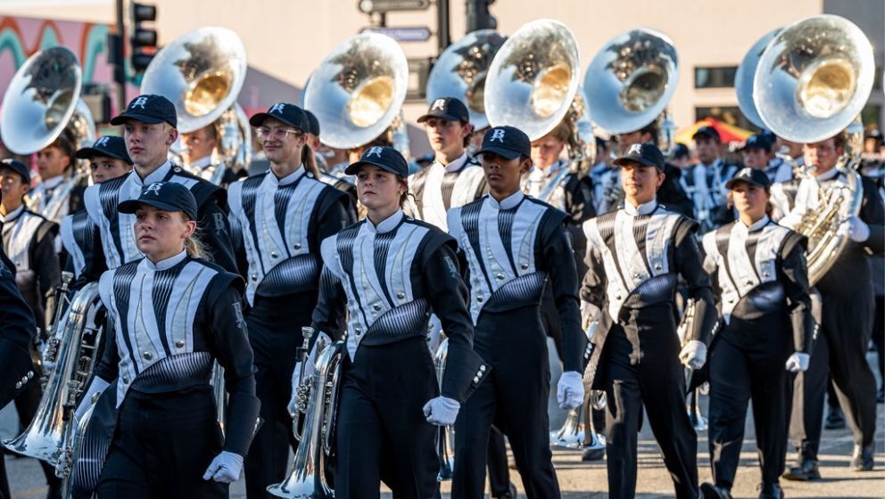 The Broken Arrow Pride matching in the Homecoming Coming.